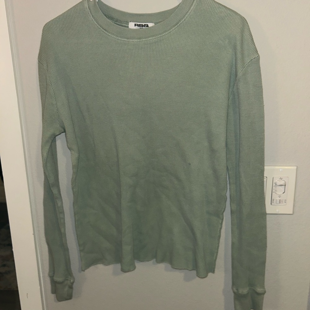 RSQ Light Green Crew Neck Long Sleeve